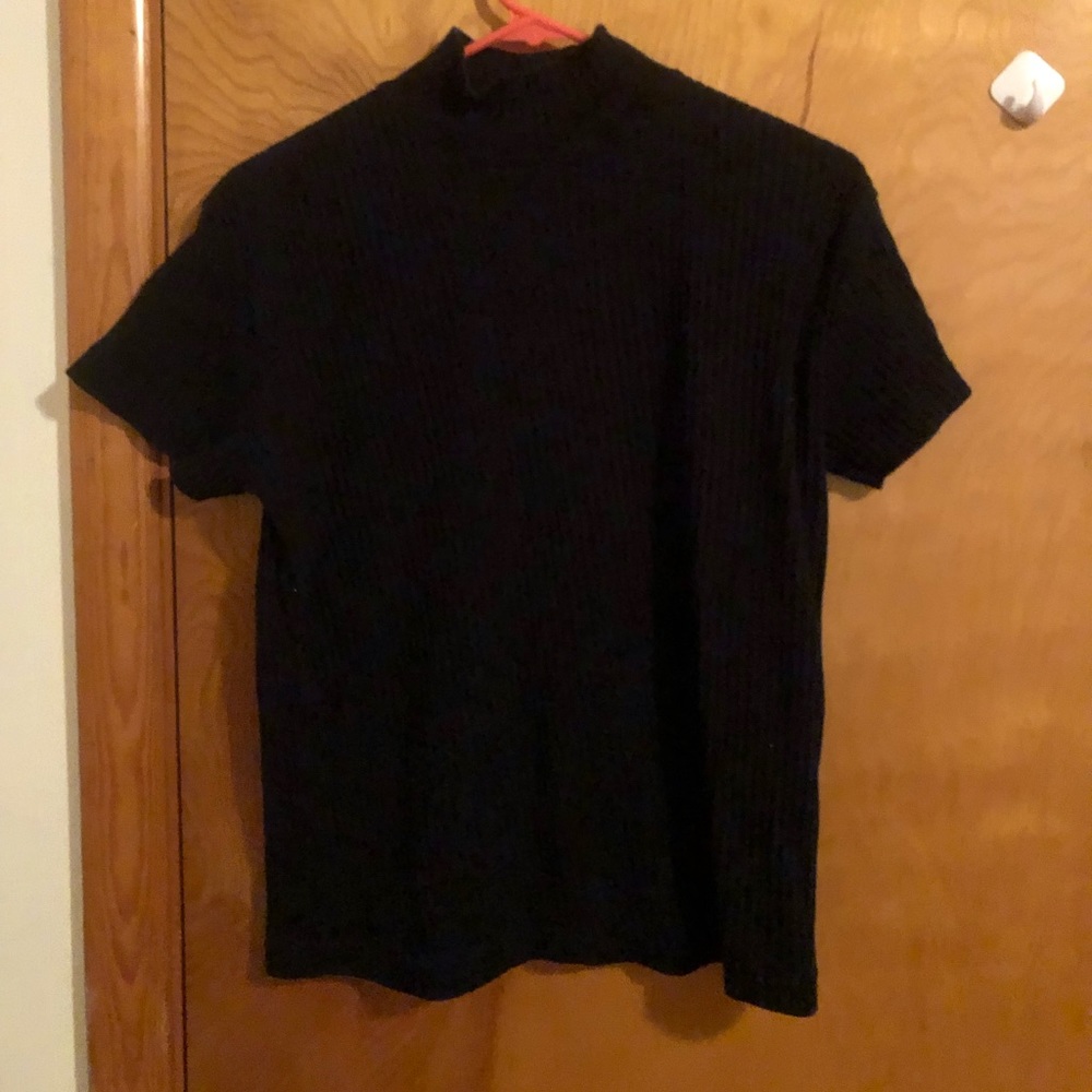 Black ribbed turtleneck